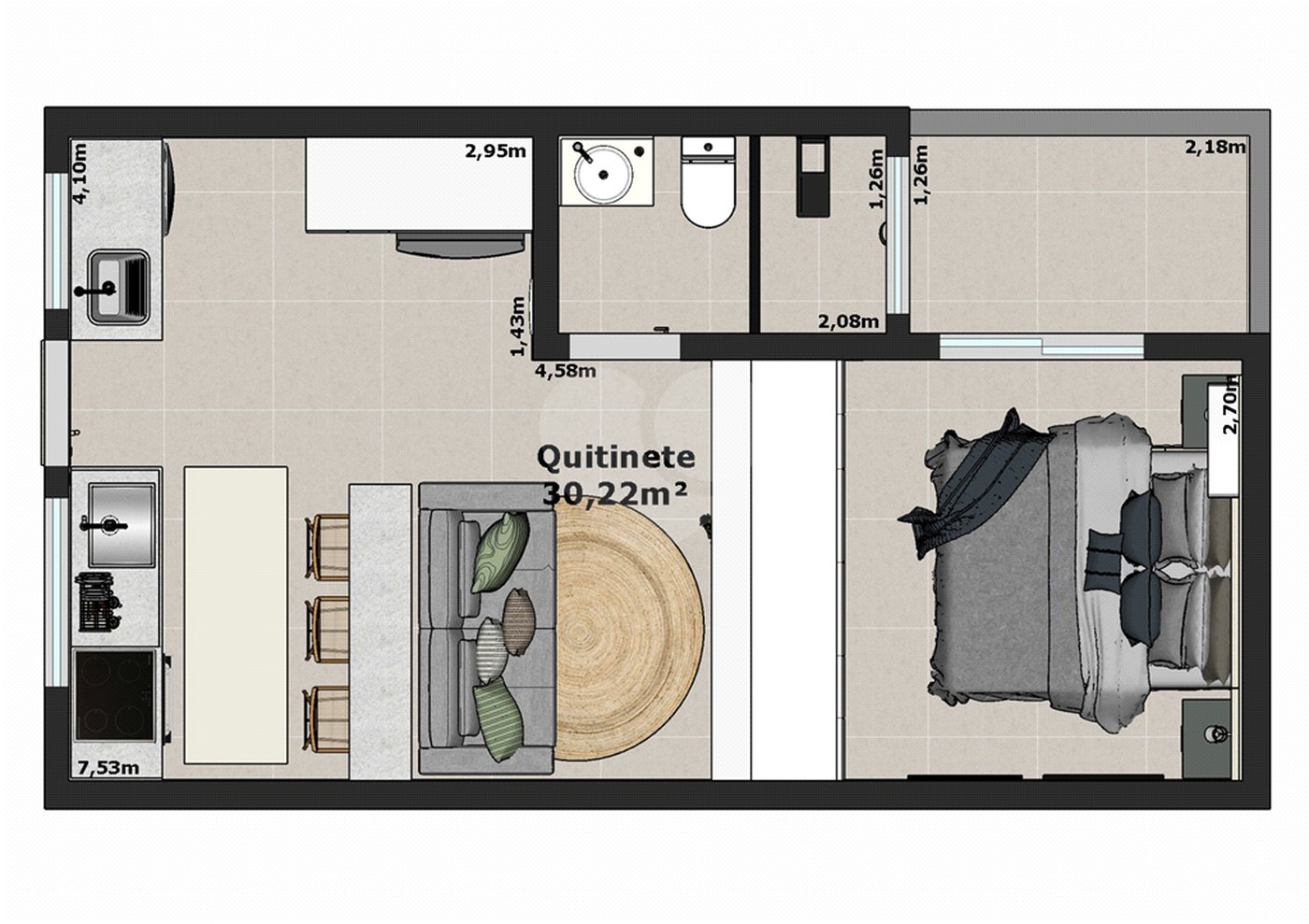 Kitnet à venda com 1 quarto em Jardim Gutierres, Sorocaba, SP