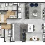 Apartamento à venda com 2 quartos, sendo 1 suíte, em Vila Espírito Santo, Sorocaba, SP