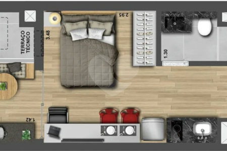 Studio à venda com 1 quarto em Pinheiros, São Paulo, SP