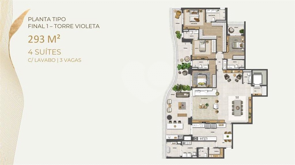 Apartamento à venda com 3 suítes em Água Branca, São Paulo, SP
