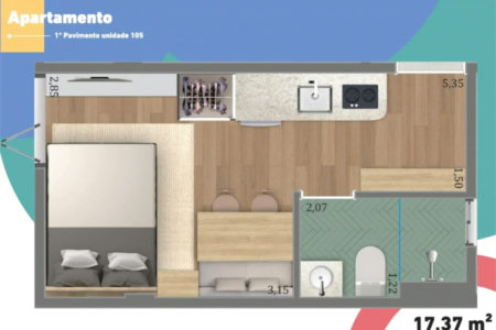Apartamento à venda com 1 quarto em Pinheiros, São Paulo, SP