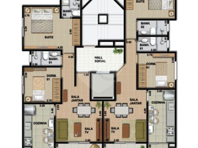 Apartamento à venda com 2 quartos, sendo 1 suíte,  em Tremembé, São Paulo, SP