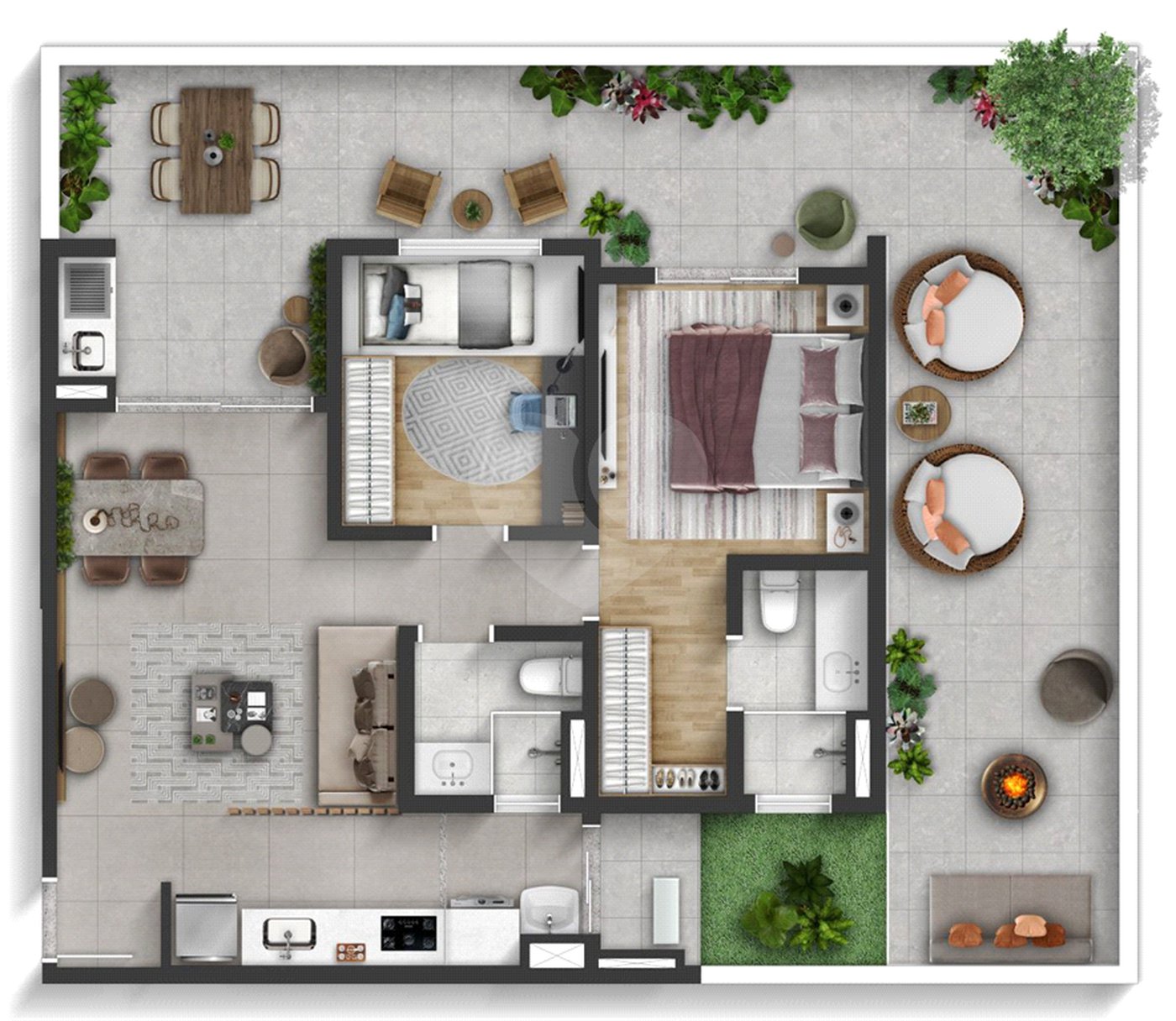 Apartamento à venda com 2 quartos, sendo 1 suíte, em Vila Espírito Santo, Sorocaba, SP