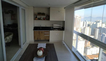 Apartamento com 3 dormitórios à venda, 155 m², vista para o mar - Embaré - Santos/SP