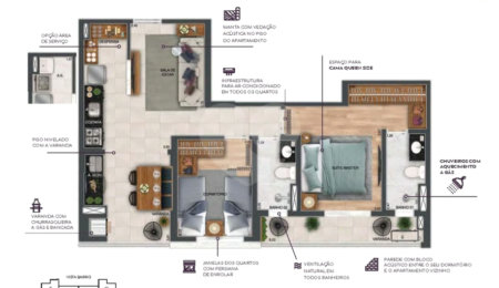 Apartamento à venda com 2 suítes em Jardim Satélite, São José dos Campos, SP