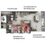 Apartamento à venda com 3 quartos, sendo 1 suíte, em Jardim São Carlos, Sorocaba, SP
