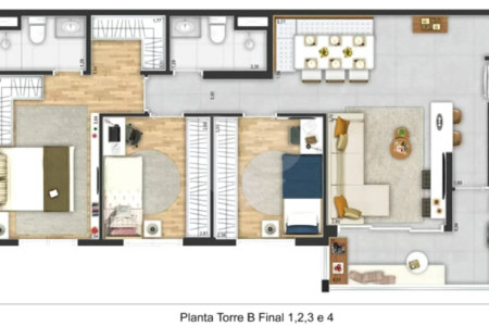 Apartamento à venda com 3 quartos, sendo 1 suíte,  em Planalto Paulista, São Paulo, SP