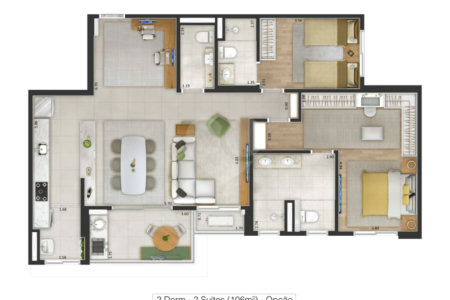 Apartamento à venda com 2 quartos, sendo 1 suíte, no Centro, Sorocaba, SP
