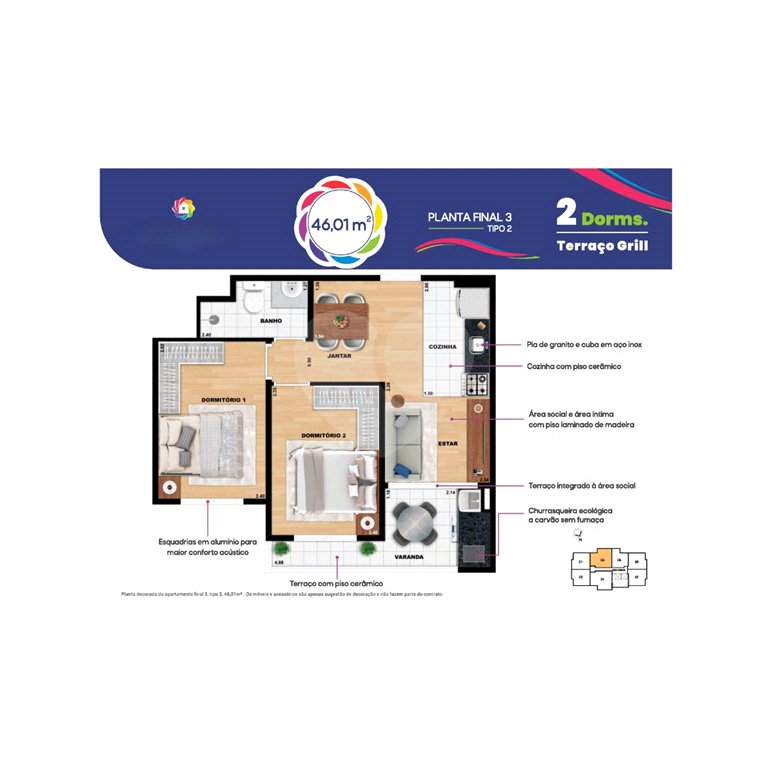 Apartamento à venda com 1 quarto em Jardim das Flores, Osasco, SP