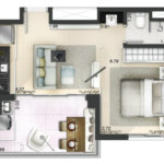 Apartamento à venda com 1 suíte em Cidade Monções, São Paulo, SP