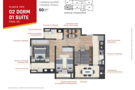 Apartamento à venda com 2 quartos, sendo 1 suíte, em Vila Hortência, Sorocaba, SP