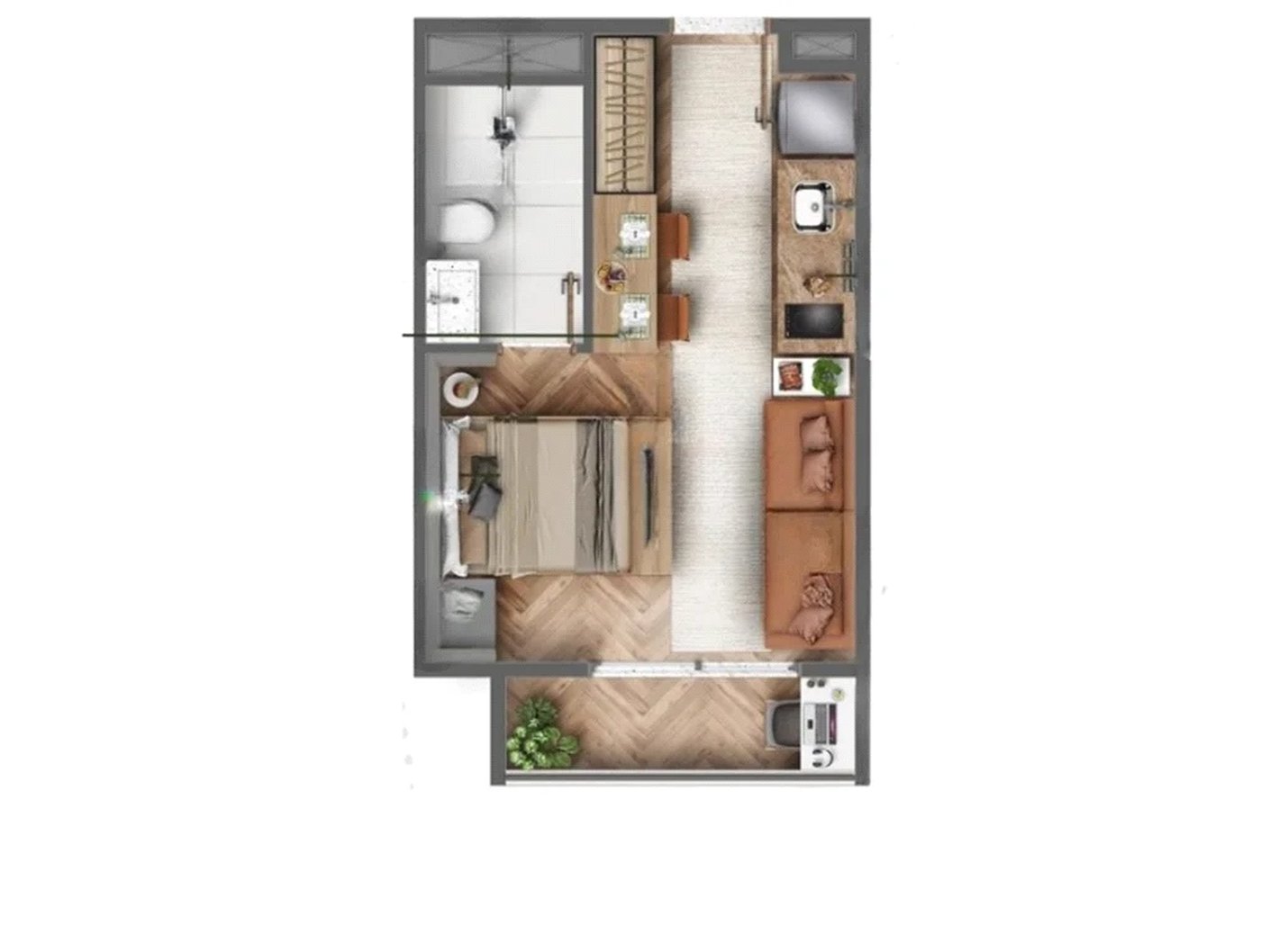 Apartamento à venda com 1 quarto em Pinheiros, São Paulo, SP