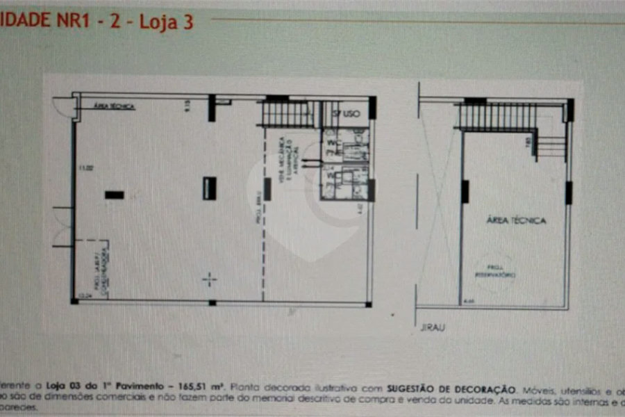 LOJA DE 165,51 M2 COM 02 BANHEIROS PARA VENDA EM MOEMA