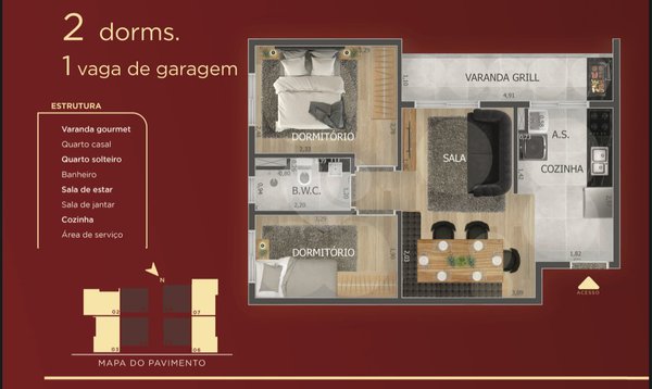 Apartamento 50m² 3