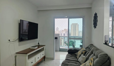 Apartamento com 2 dormitórios para alugar, 76 m² por R$ 7.000,00/mês - Gonzaga - Santos/SP