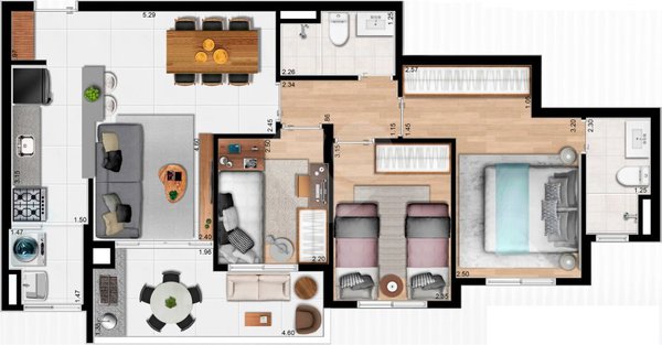 Apartamento 72m² 1