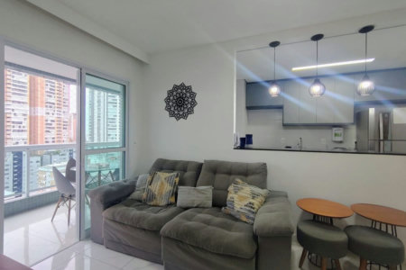 Apartamento com 2 dormitórios para alugar, 76 m² por R$ 7.000,00/mês - Gonzaga - Santos/SP