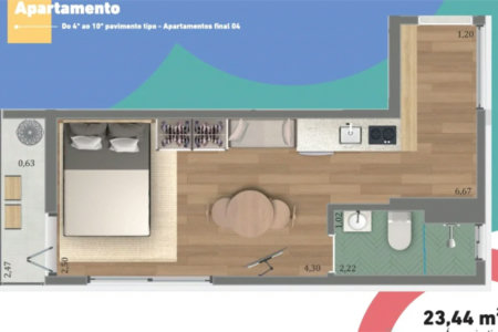 Apartamento à venda com 1 quarto em Pinheiros, São Paulo, SP