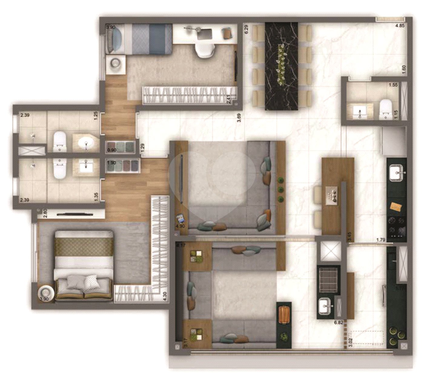 Apartamento à venda com 4 quartos, sendo 3 suítes, em Vila São José (ipiranga), São Paulo, SP
