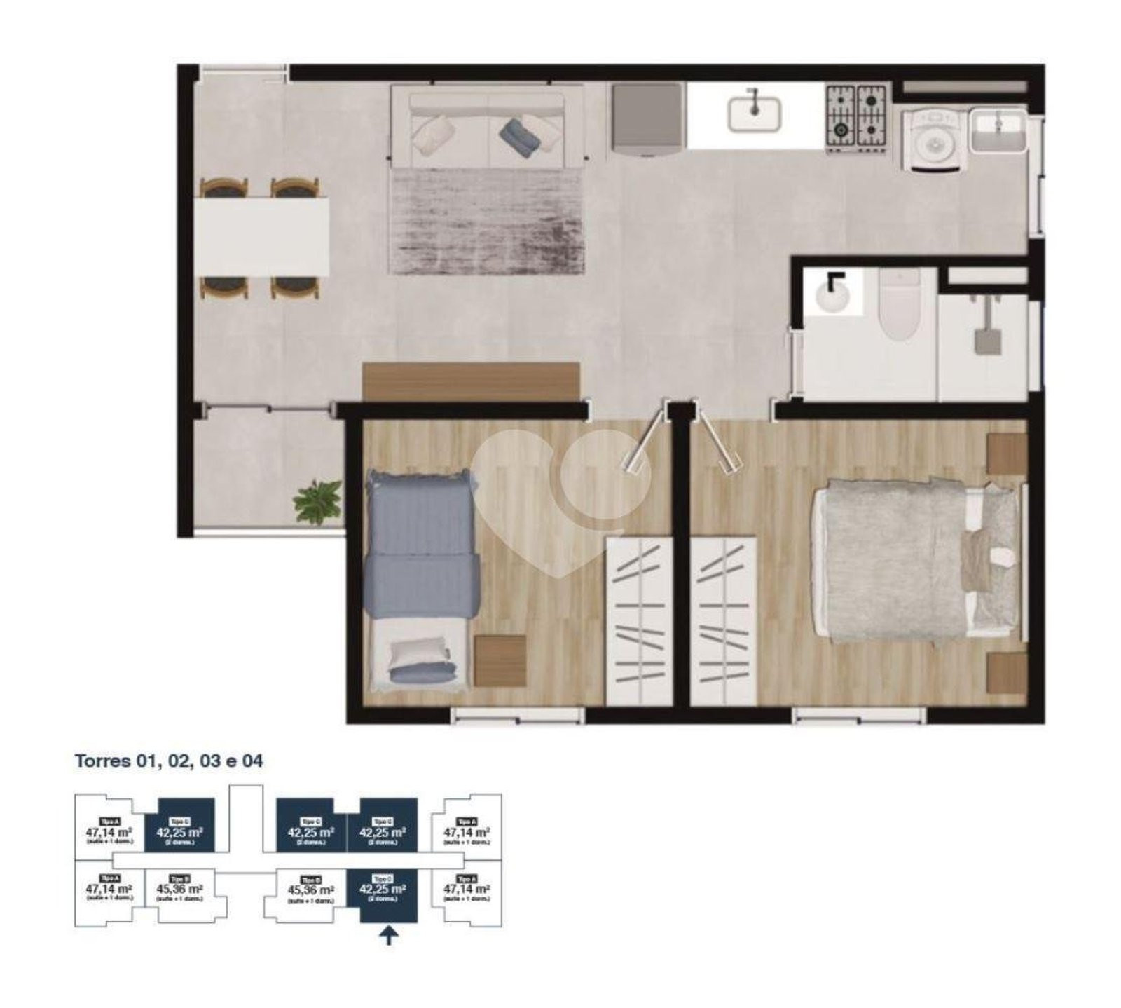 Apartamento 42m²