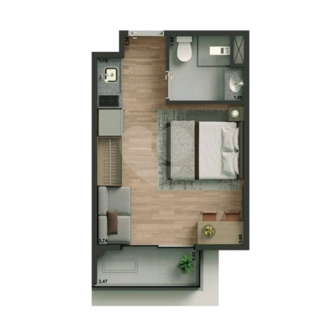 Studio à venda com 1 quarto em Pinheiros, São Paulo, SP