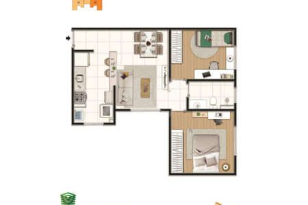 Apartamento à venda com 2 quartos em Jardim Guarujá, Sorocaba, SP