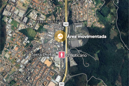 Área mista em Terra Preta para industrial e residencial em Terra Preta, ótima para galpões, excelente localização, próximo rodovia Fernão Dias
