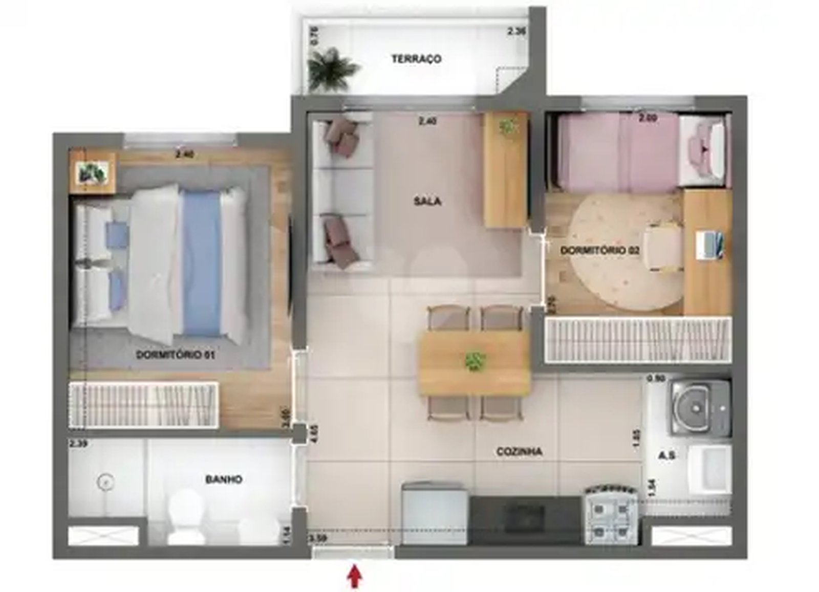 Apartamento 37m²