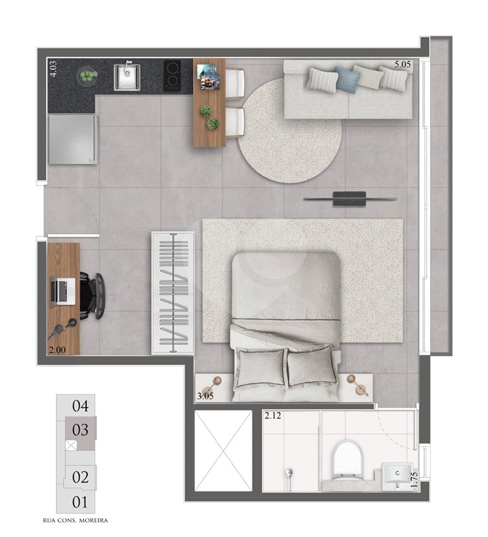 Studio à venda ou para alugar com 1 quarto em Santana, São Paulo, SP