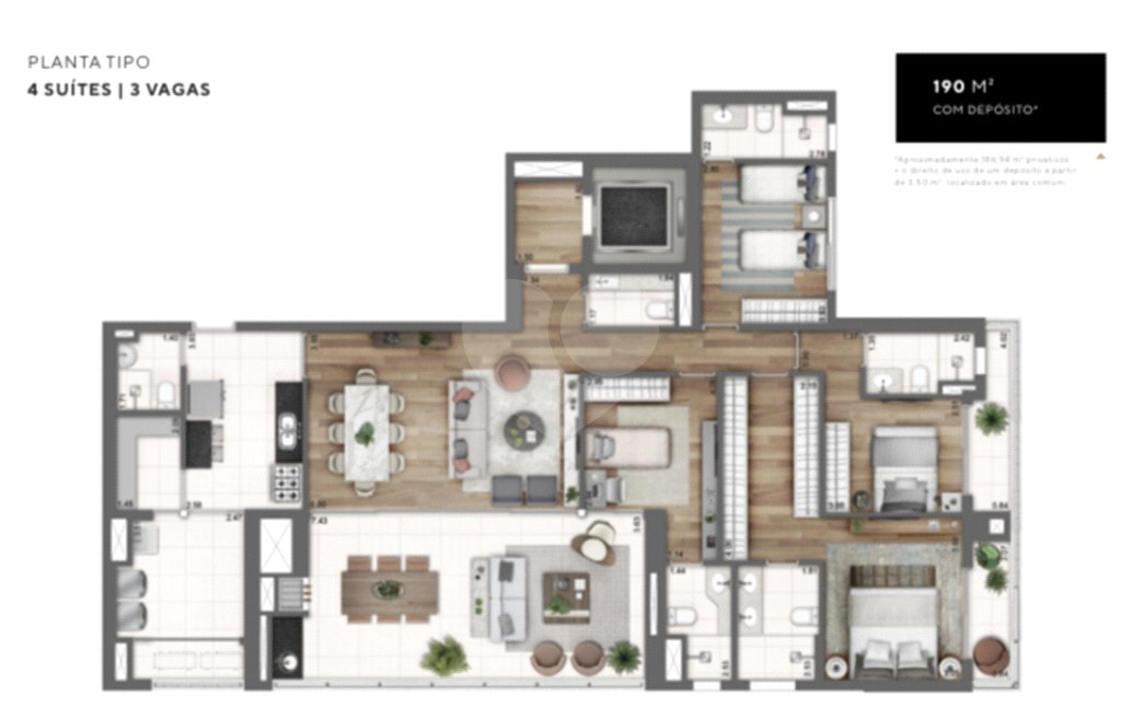 Apartamento à venda com 4 suítes em Perdizes, São Paulo, SP