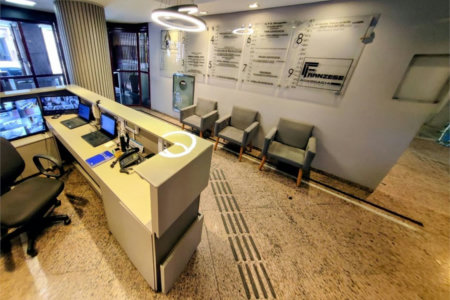 Sala Comercial para locação, Vila Nova, Santos - SA0073.