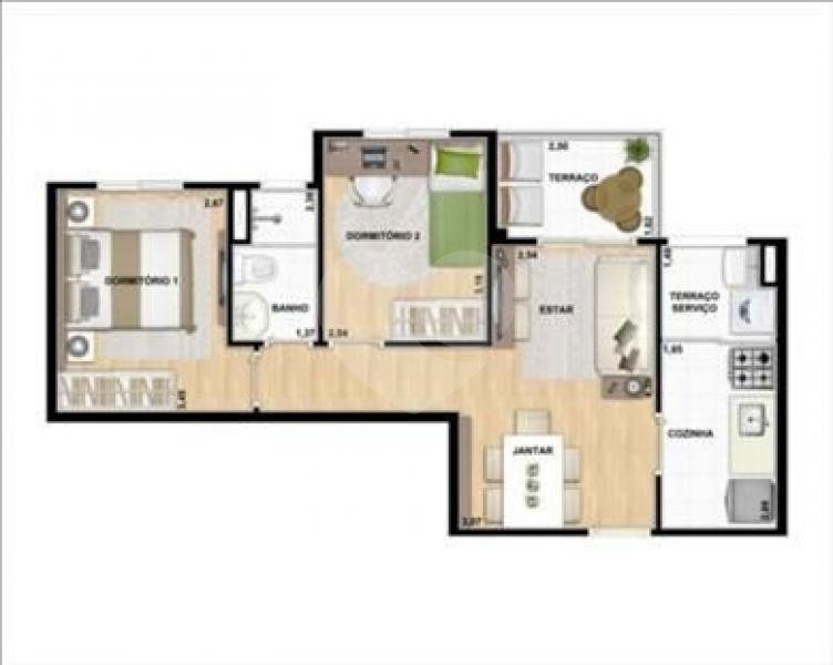 Sala à venda com 2 quartos em Barra Funda, São Paulo, SP