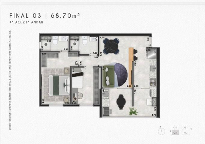 Apartamento com 2 dormitórios à venda, 68 m² por R$ 665.000,00 - Marapé - Santos/SP