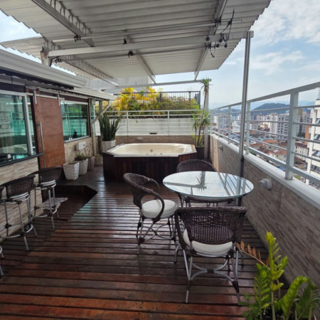 Cobertura com 3 dormitórios à venda, 262 m² por R$ 1.800.000,00 - Pompéia - Santos/SP