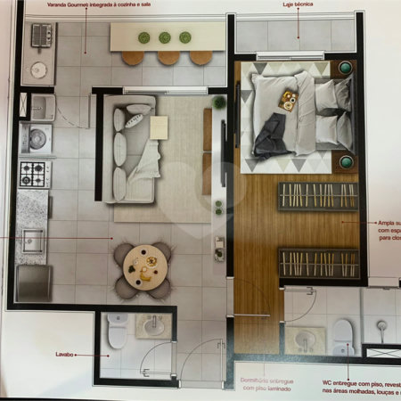 Apartamento à venda com 1 suíte em Nova Gardênia, Atibaia, SP