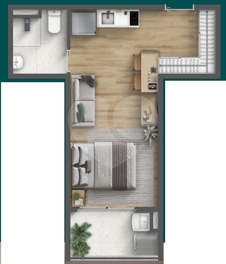 Apartamento 27m² 1