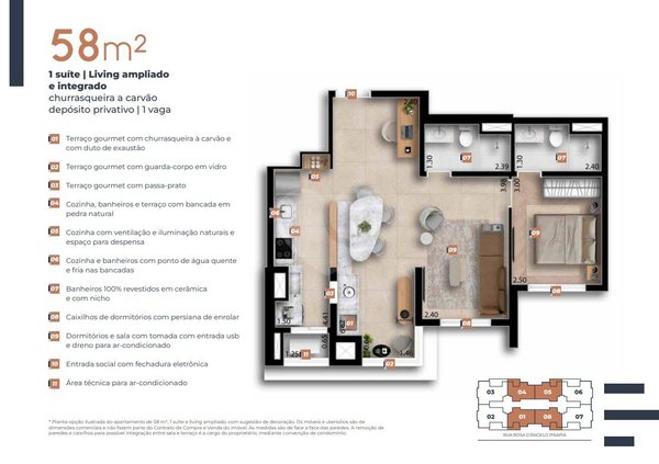 Apartamento 57m² 2