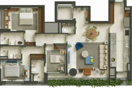 Apartamento à venda com 3 suítes em Cidade Monções, São Paulo, SP