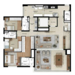 Apartamento novo com 129m² na Mooca com 2 suítes e 2 vagas.