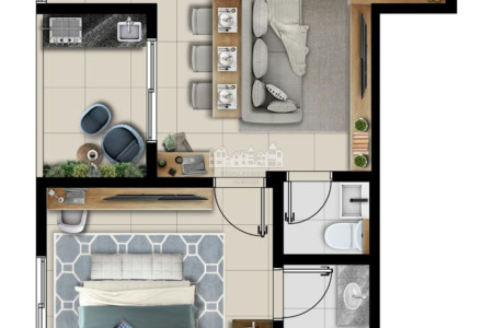 Apartamento à venda com 1 suíte em Atibaia Jardim, Atibaia, SP