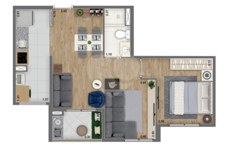 Apartamento à venda com 2 quartos em Vila Andrade, São Paulo, SP
