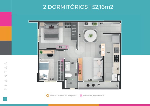Apartamento 52m² 3