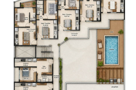 Flat à venda com 1 quarto em Peró, Cabo Frio, RJ