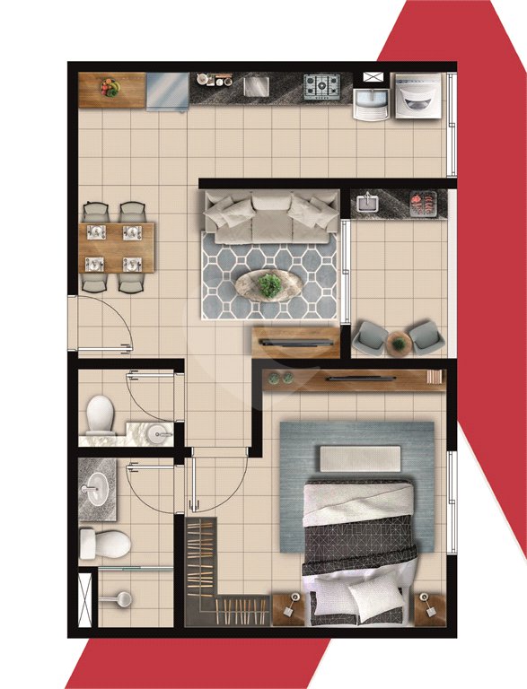 Apartamento à venda com 1 suíte em Atibaia Jardim, Atibaia, SP