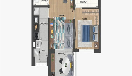 Apartamento à venda com 1 suíte em Santo Amaro, São Paulo, SP