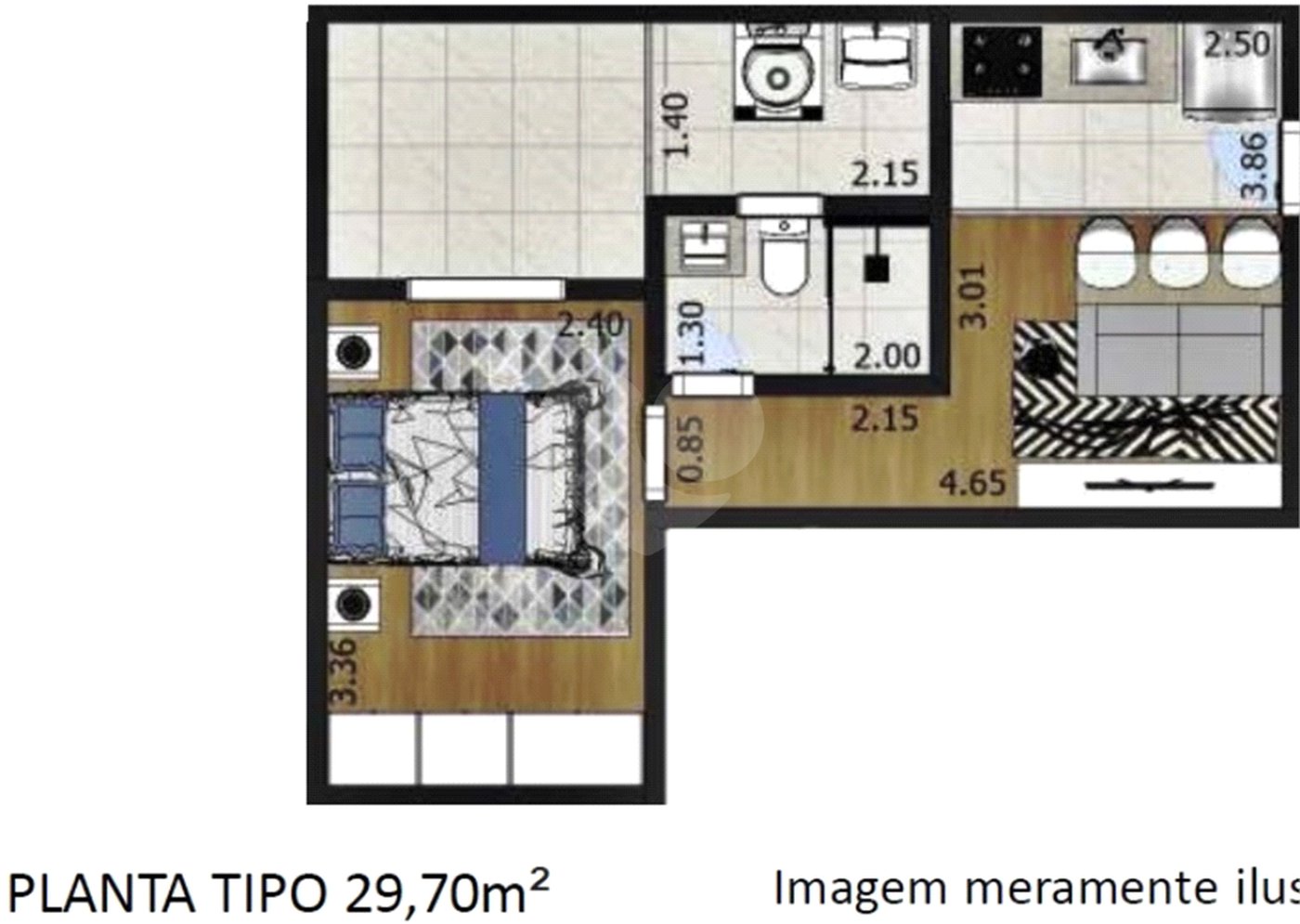 Apartamento à venda com 1 quarto em Santana, São Paulo, SP