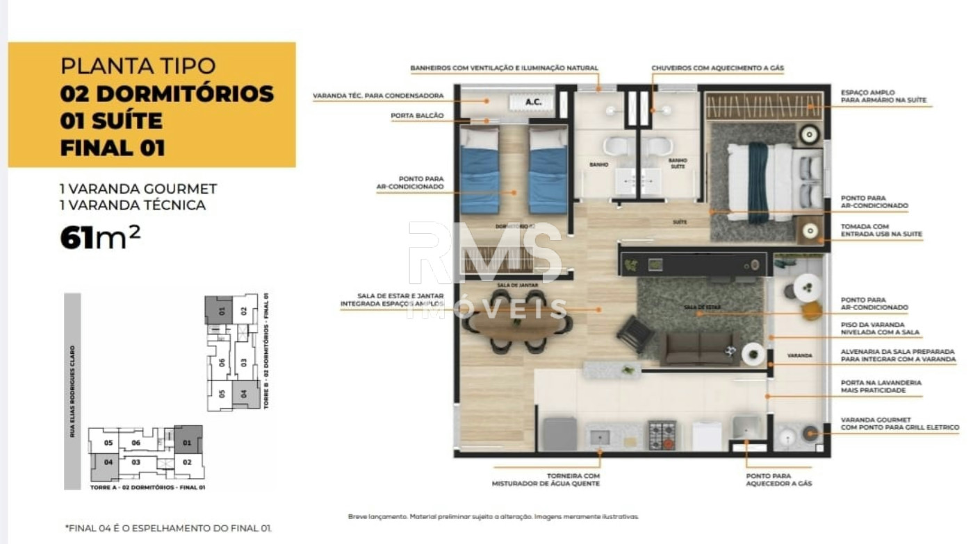 Apartamento à venda com 2 quartos, sendo 1 suíte, em Jardim São Carlos, Sorocaba, SP