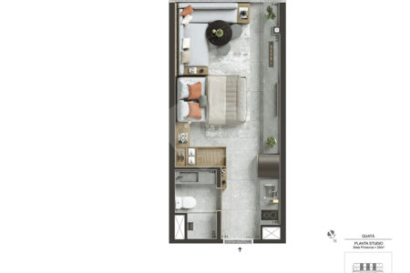 Apartamento à venda com 1 quarto em Vila Olímpia, São Paulo, SP