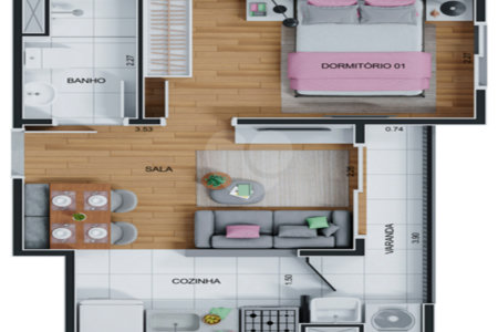 Apartamento à venda com 2 quartos em Jaguaribe, Osasco, SP