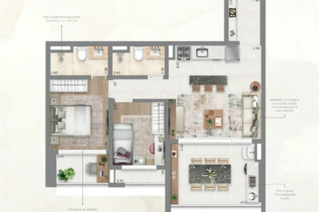 Apartamento à venda com 2 suítes em Jardim das Acácias, São Paulo, SP